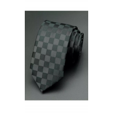 Slim line stropdas zwart Blokjes
